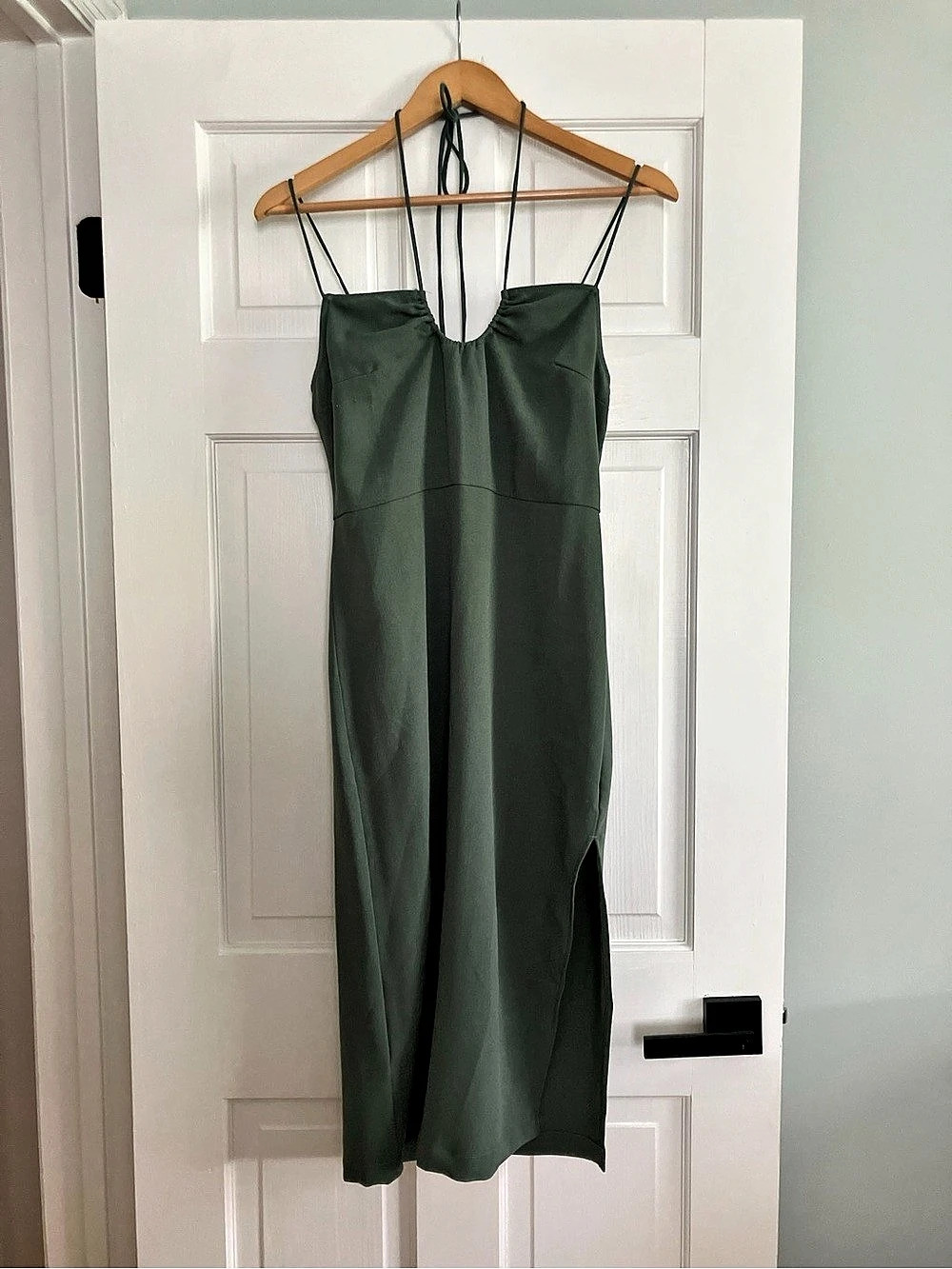 Abercrombie & Fitch Green Strappy Midi Dress Like New